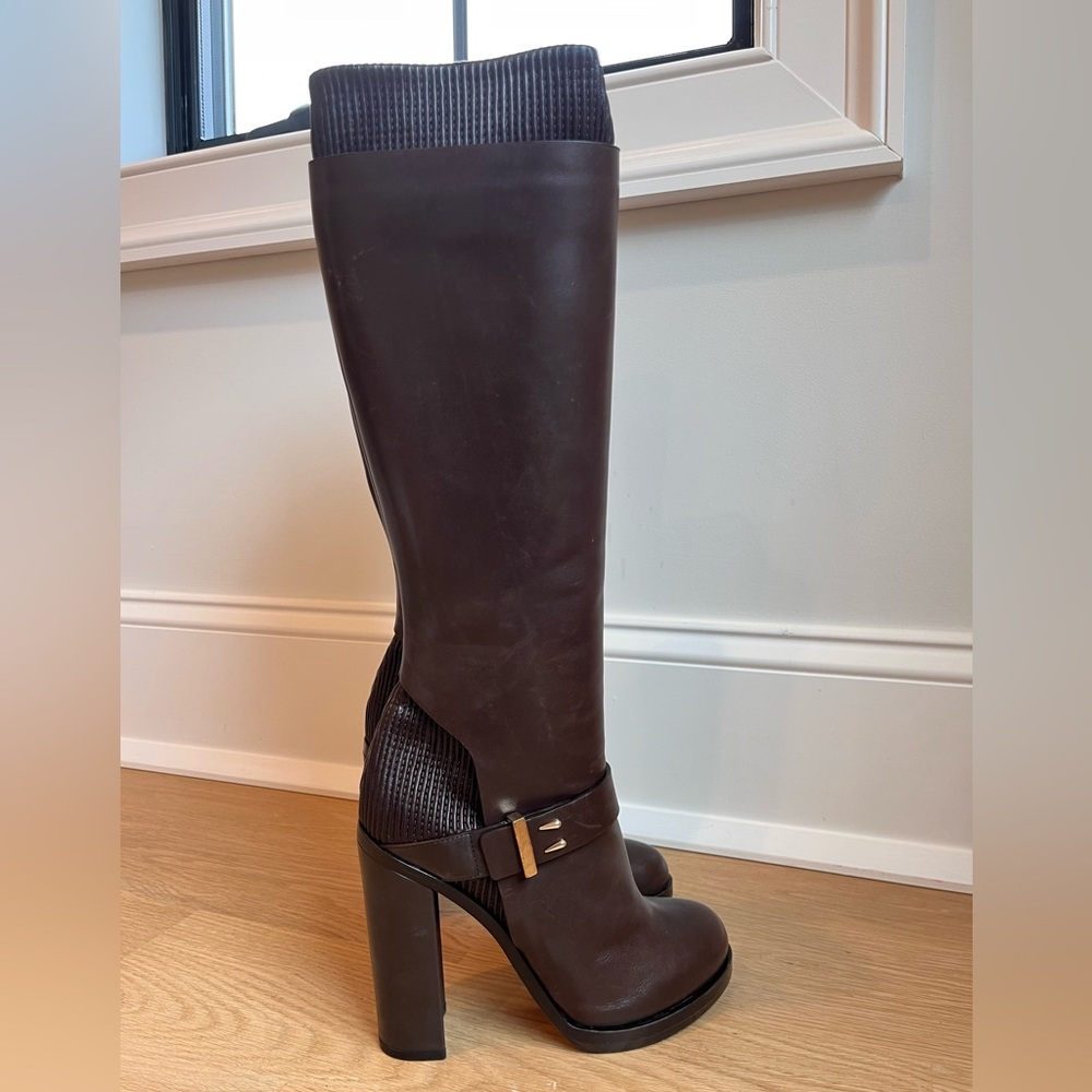 Givenchy knee high chocolate brown boots